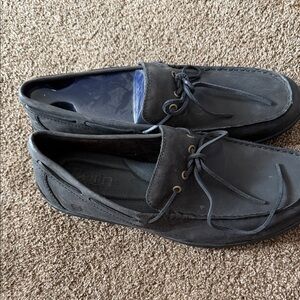 Born Black Suede Slip-On Driving Moccasins